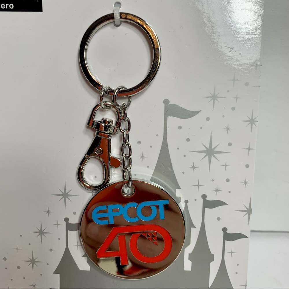 NWT. Disney Epcot keychain. Features Epcot 40 on front